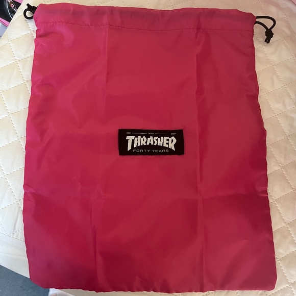 Thrasher Pink Drawstring Pouch - Picture 1 of 4